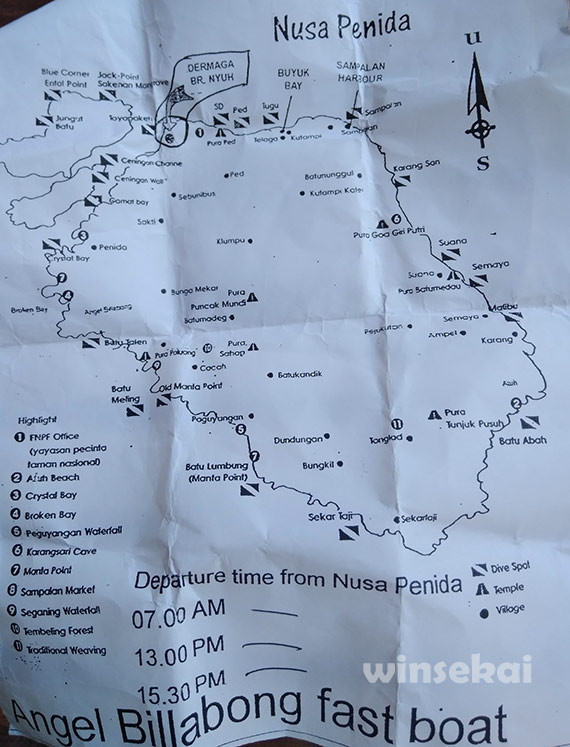 Peta Nusa Penida